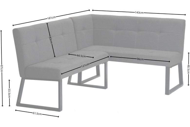 Dining room set - 4-piece dining set Geranium without storage