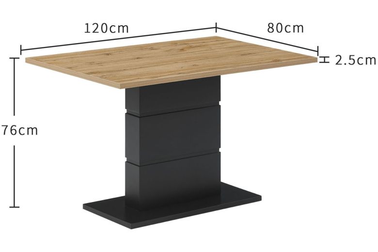 Dining room set - 4-piece dining set Geranium without storage