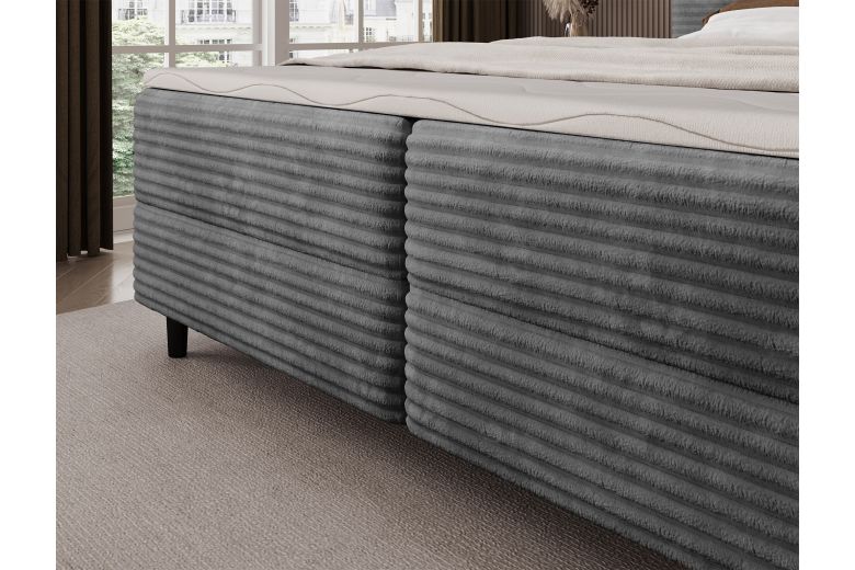Boxspring κρεβάτι 160x200 - Cortiko 160x200 (Συρόμενο με κουτί αποθήκευσης)