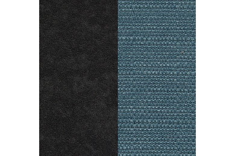 Wohnlandschaft Flores links - mit Schlaffunktion - Blau mit Federkern