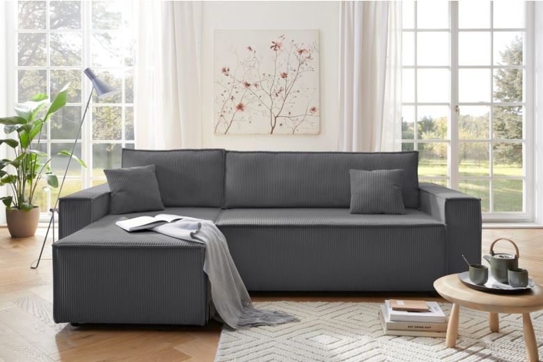 Corner sofa - Cassi (Pull-out bed with storage box)