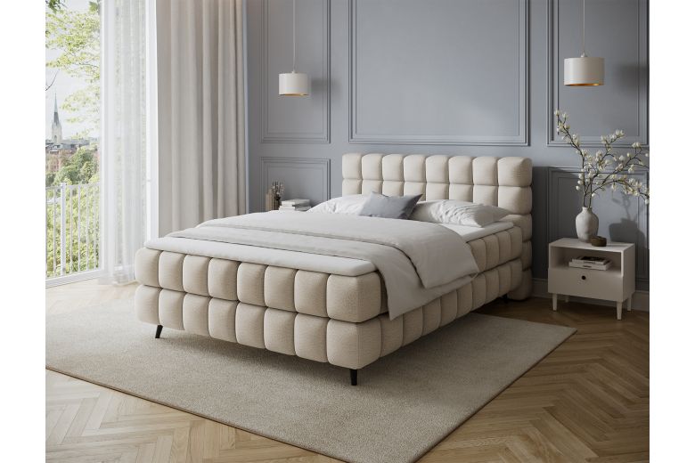 Boxspring bed 180x200 - Sabeno (Pull-out bed with storage box)