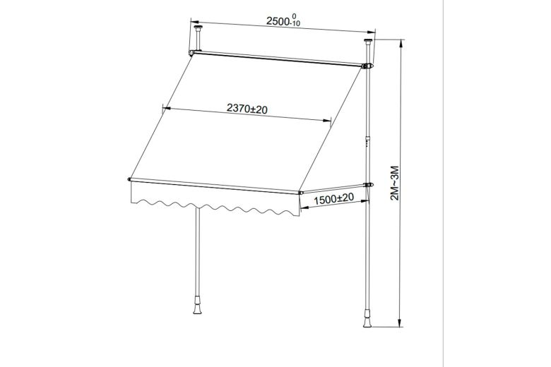Outdoor Awning - Torrox LED (Aluminium)