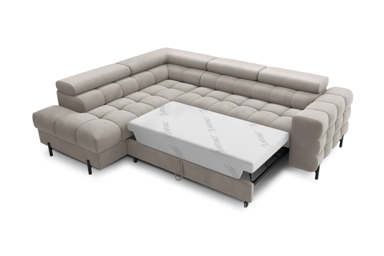 Corner sofa - Ferucce (Pull-out bed with storage box)