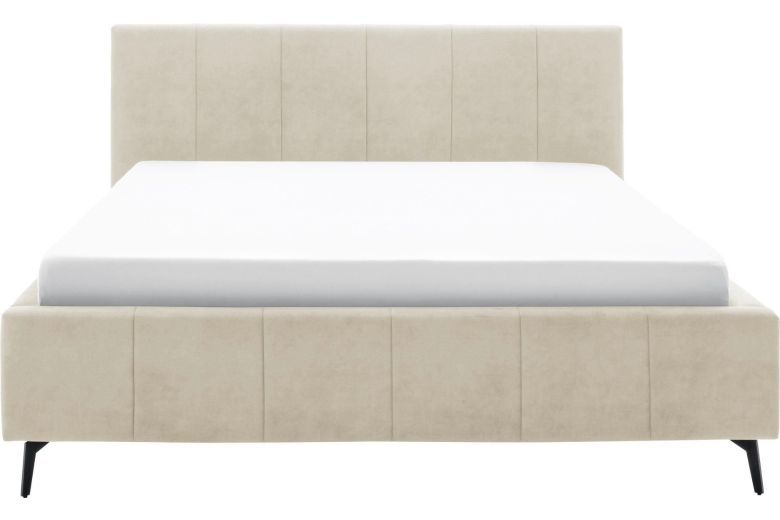 Upholstered bed 160x200 - Lizzano with bed slat (With storage box)