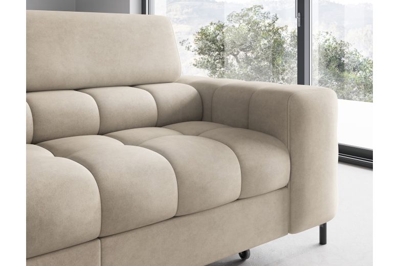 Corner sofa - Ferucce (Pull-out bed with storage box)