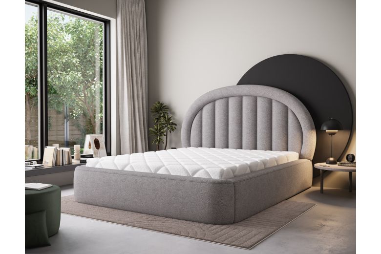 Kровать с обивкой - Bed Tapedo, metal frame, gas lift, storage compartment (Pаскладной с ящиком для белья)