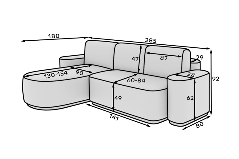 Corner sofa - Aurumm (Pull-out bed with storage box) Corner sofa - Aurumm (Pull-out bed with storage box)