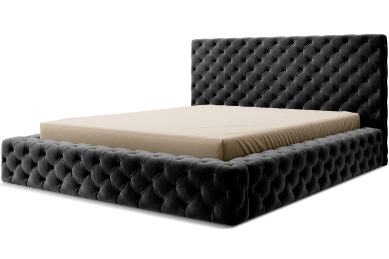 Υφασμάτινο κρεβάτι 160x200 - Princce (Με κουτί αποθήκευσης)