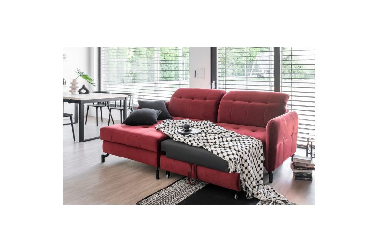 Corner sofa - Lorelle (Pull-out bed with storage box)