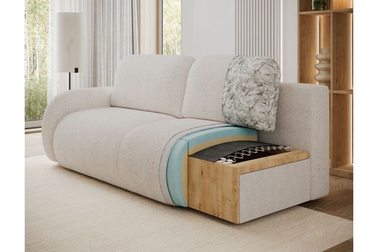 Avuela sofa bed with storage compartment