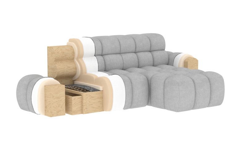 Corner sofa - Ceedro (Pull-out bed)