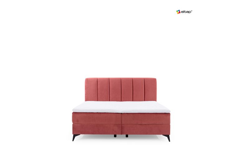 Boxspring bed 140x200 - Aderito (Pull-out bed with storage box)