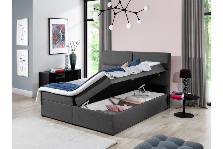 Boxspring bed - Amber (With storage box)