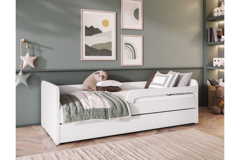 Children's bed - Łoże Duuli, z materacem (Pull-out bed with storage box)