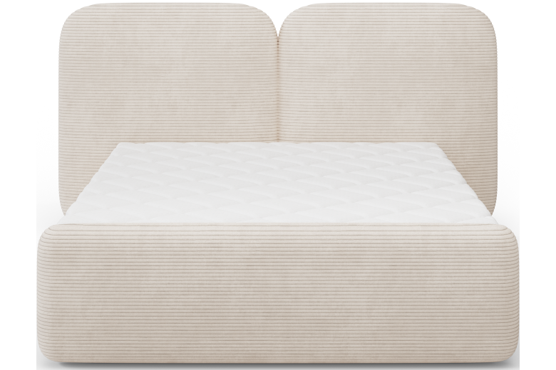 Upholstered bed - Bed Ollival with metal frame and storage box (Pull-out bed with storage box)