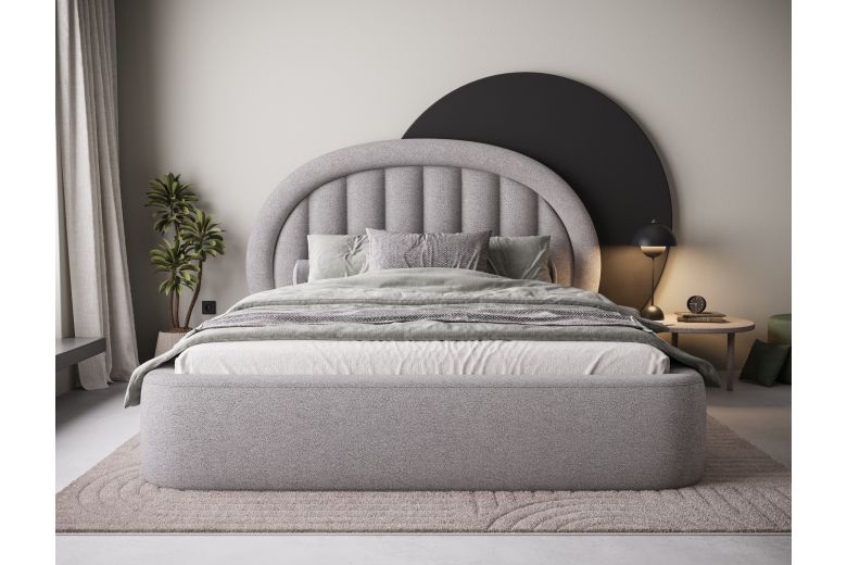 Kровать с обивкой - Bed Tapedo, metal frame, gas lift, storage compartment (Pаскладной с ящиком для белья)