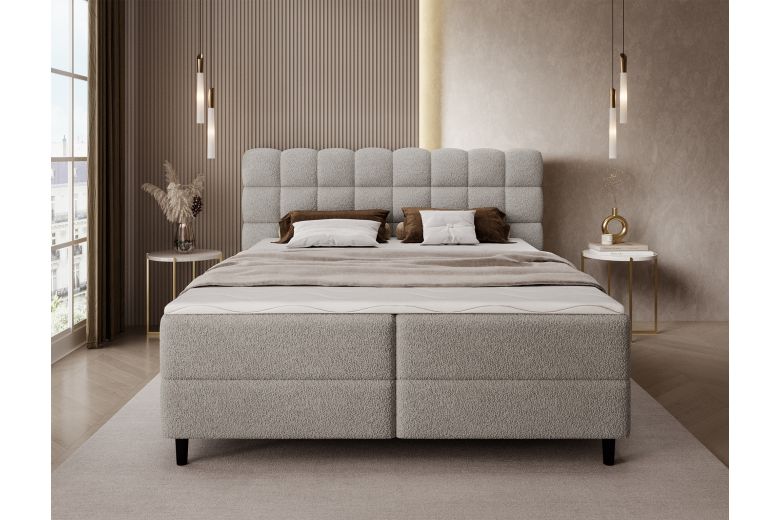 Boxspring bed 160x200 - Camma 160x200 (Pull-out bed with storage box)