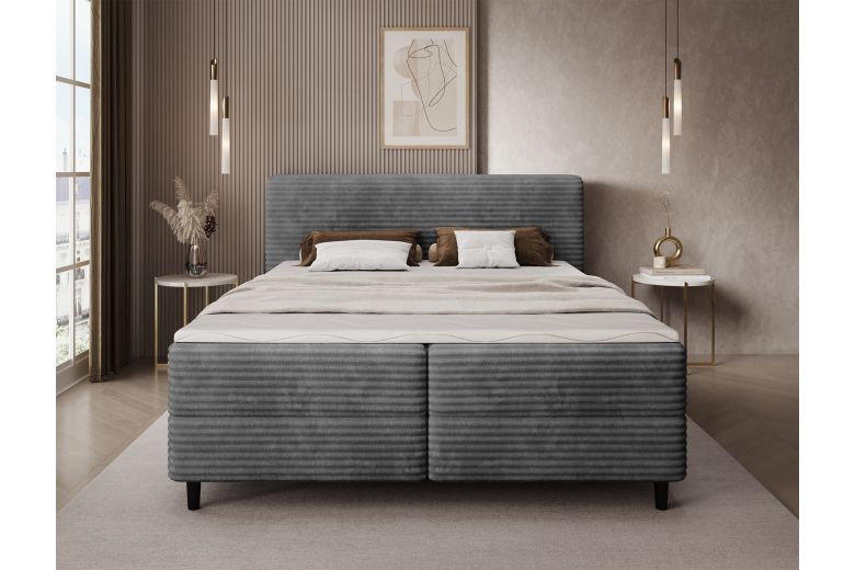 Boxspring κρεβάτι 160x200 - Cortiko 160x200 (Συρόμενο με κουτί αποθήκευσης)