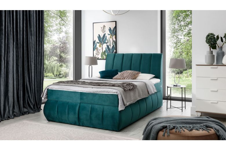 Boxspring bed - Vincenzo (Pull-out bed with storage box)