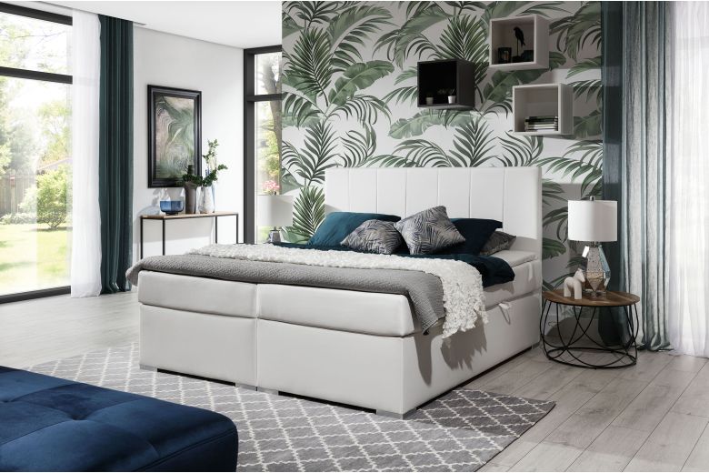 Boxspring bed 140x200 - Bolero (Pull-out bed with storage box)