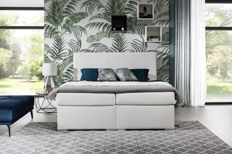 Boxspring bed 140x200 - Bolero (Pull-out bed with storage box)