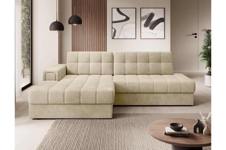 Corner sofa - Blezalt (Pull-out bed with storage box)