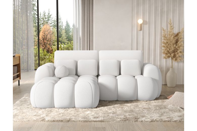 Covelion corner sofa with sleeping function and storage compartment