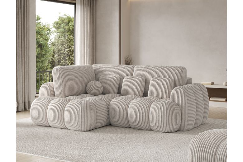 Cozion corner sofa with sleeping function and storage compartment
