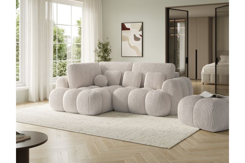 Cozion corner sofa with sleeping function and storage compartment