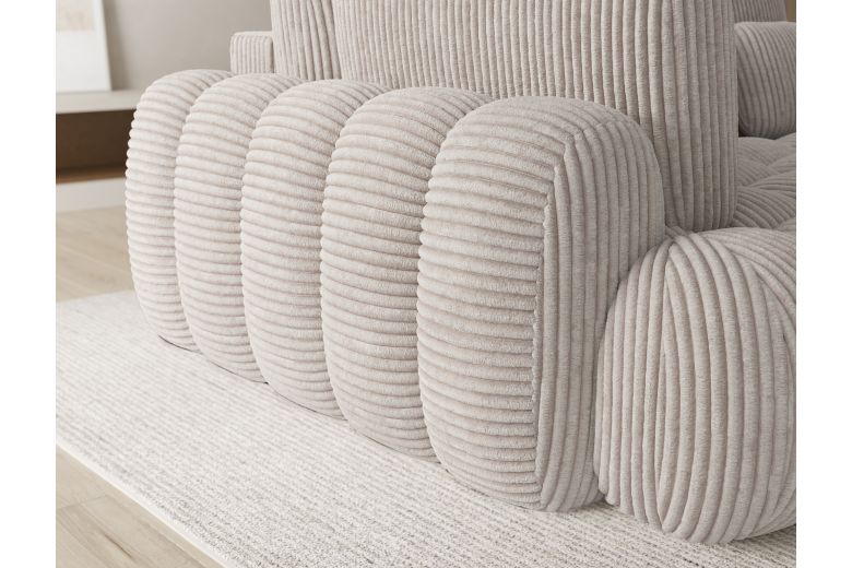 Cozion corner sofa with sleeping function and storage compartment