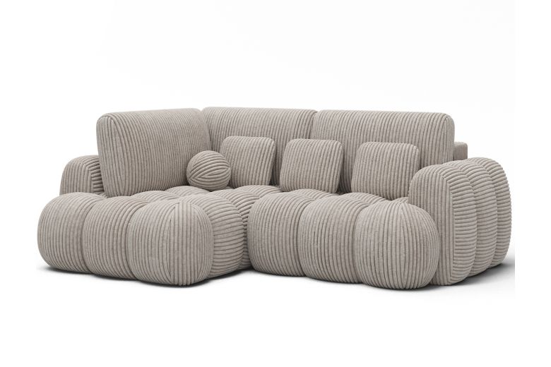 Cozion corner sofa with sleeping function and storage compartment