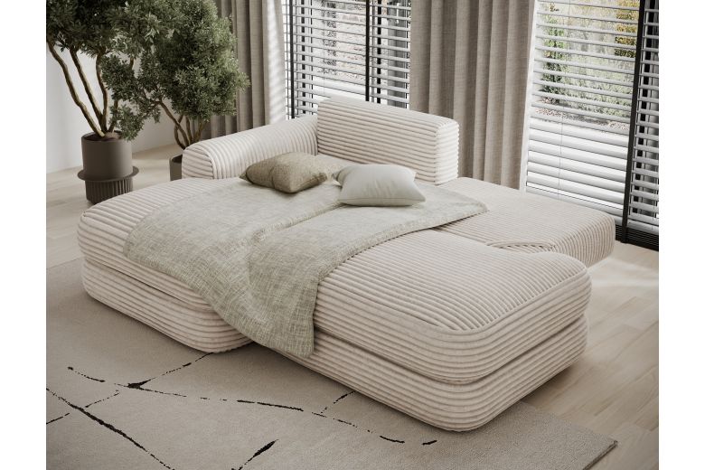 Ripeli corner sofa with sleeping function and storage compartment