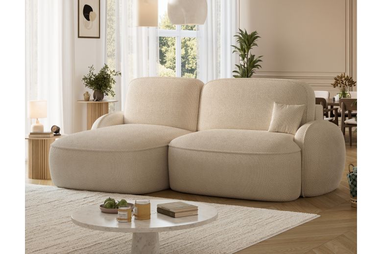 Tesalia corner sofa with sleeping function and storage compartment