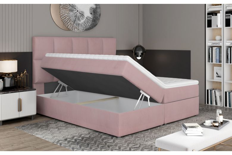 Boxspring bed - Glossy (With storage box)