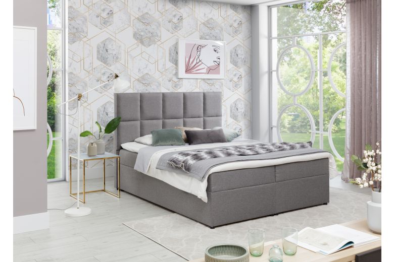 Boxspring bed - Glossy (Pull-out bed with storage box)