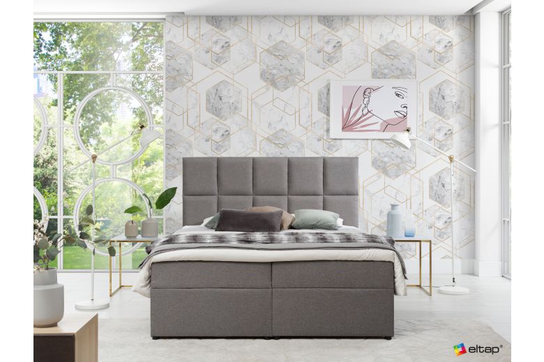 Boxspring bed - Glossy (Pull-out bed with storage box)