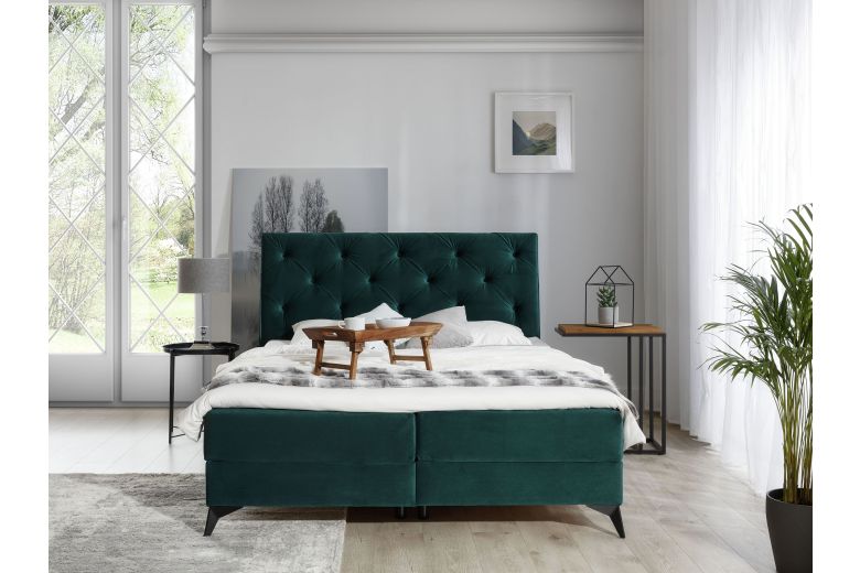 Boxspring bed - Laos (Pull-out bed with storage box)