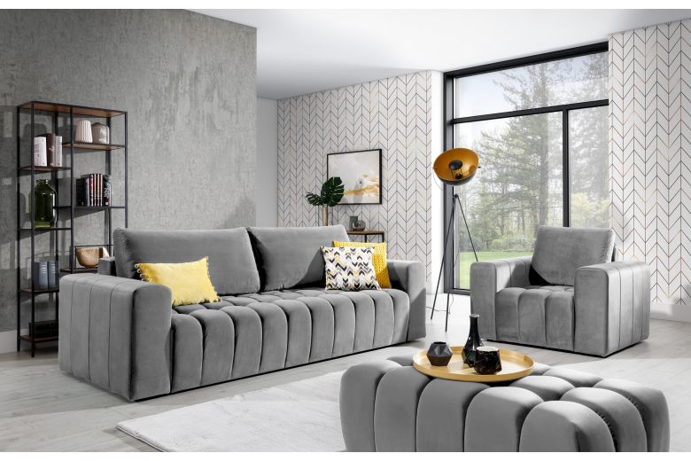 Furniture set - Lazaro 3+1+Puf (Pull-out bed) Furniture set - Lazaro 3+1+Puf (Pull-out bed)