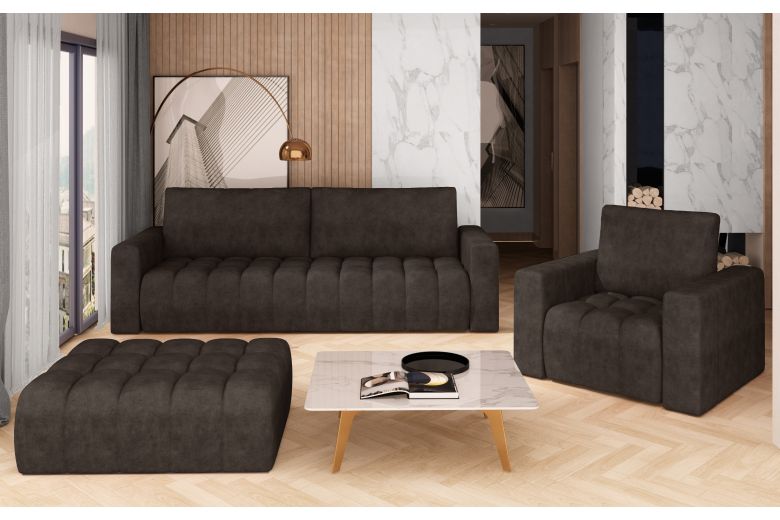 Furniture set - Lazaro 3+1+Puf (Pull-out bed) Furniture set - Lazaro 3+1+Puf (Pull-out bed)