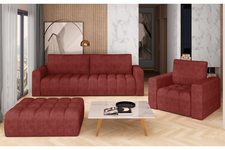 Furniture set - Lazaro 3+1+Puf (Pull-out bed) Furniture set - Lazaro 3+1+Puf (Pull-out bed)
