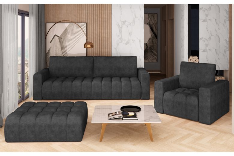 Furniture set - Lazaro 3+1+Puf (Pull-out bed) Furniture set - Lazaro 3+1+Puf (Pull-out bed)