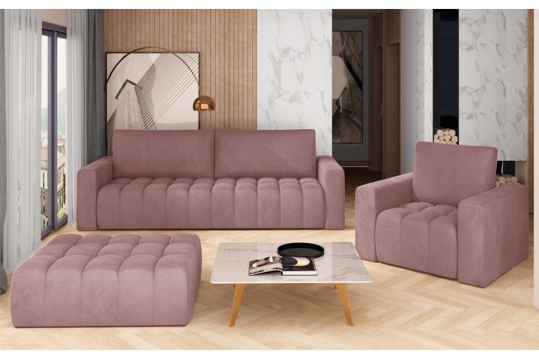 Furniture set - Lazaro 3+1+Puf (Pull-out bed) Furniture set - Lazaro 3+1+Puf (Pull-out bed)