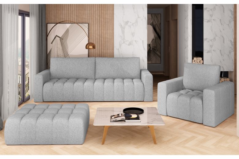 Furniture set - Lazaro 3+1+Puf (Pull-out bed) Furniture set - Lazaro 3+1+Puf (Pull-out bed)