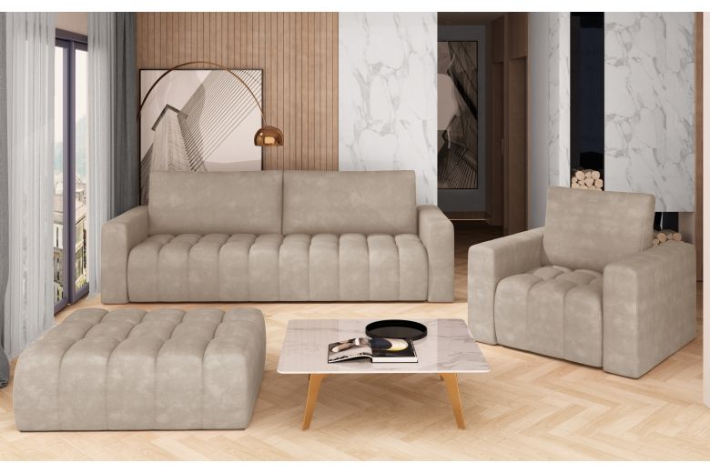 Furniture set - Lazaro 3+1+Puf (Pull-out bed) Furniture set - Lazaro 3+1+Puf (Pull-out bed)