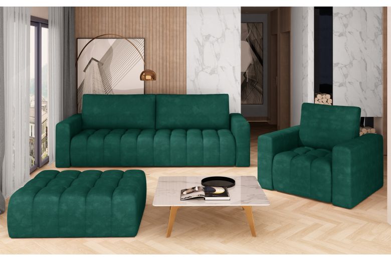 Furniture set - Lazaro 3+1+Puf (Pull-out bed) Furniture set - Lazaro 3+1+Puf (Pull-out bed)