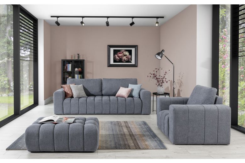 Furniture set - Lazaro 3+1+Puf (Pull-out bed) Furniture set - Lazaro 3+1+Puf (Pull-out bed)