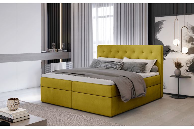 Boxspring bed - Loree (Pull-out bed with storage box)