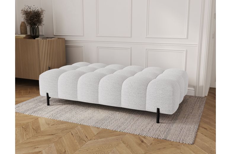 Footstool - Ferivo quilted pouffe on legs