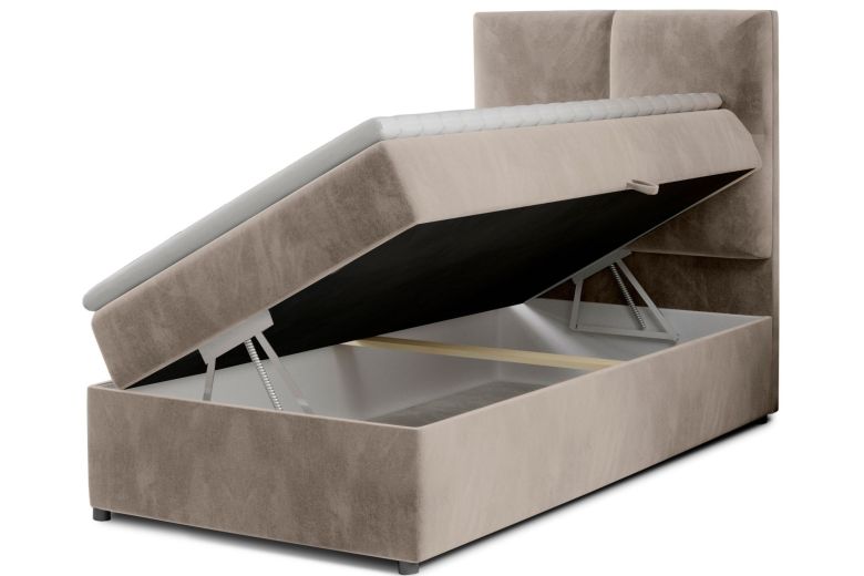 Boxspring bed 90x200 - Rivia 90x200 (Pull-out bed with storage box)